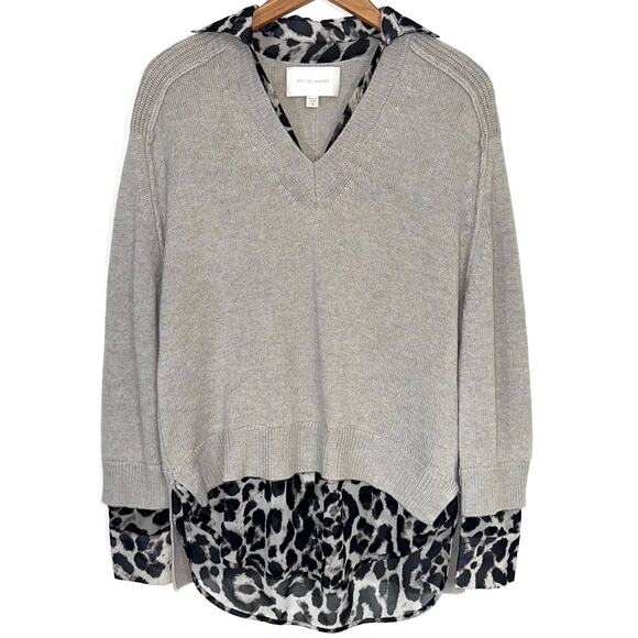 Brochu Walker The Layer Layered V-Neck Wool Cashmere Sweater Size S - Picture 2 of 16